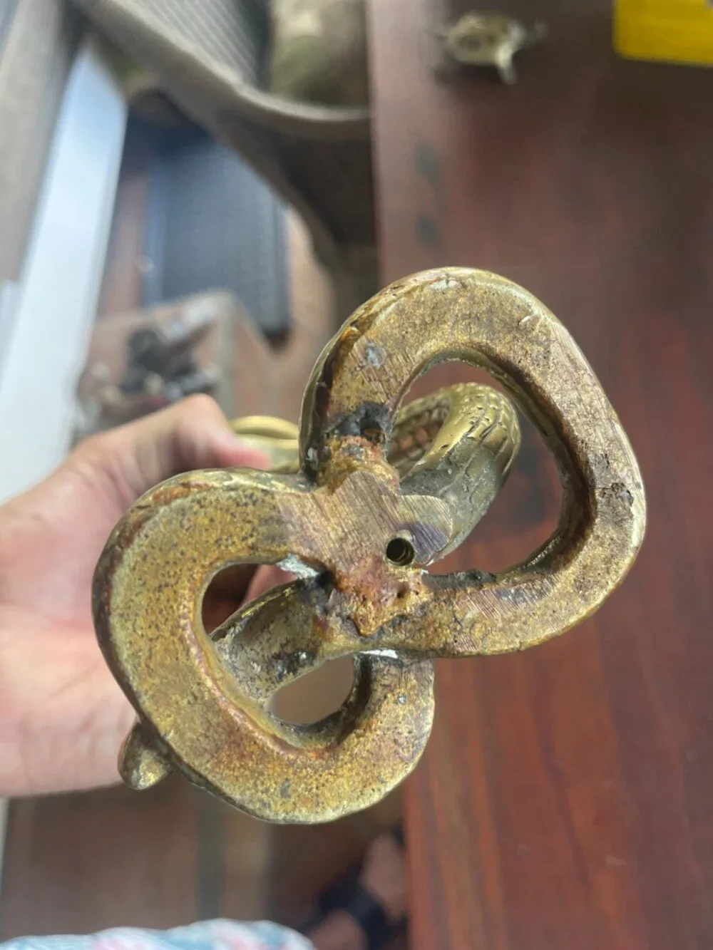 Mid Century Brass Cobra Candle Holder
